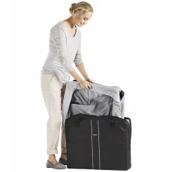 Lit Parapluie Gris Argent avec matelas