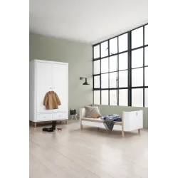Lit Wood Mini + AVEC kit junior Blanc et Chêne