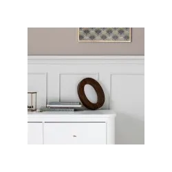 Commode avec petit plan à langer Wood 6 tiroirs Blanc