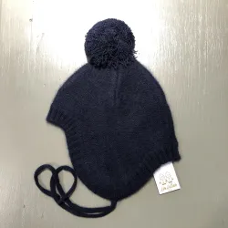 Bonnet Péruvien en cachemire Baptiste Bleu marine