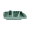 Assiette antidérapante à ventouse silicone, Croco vert