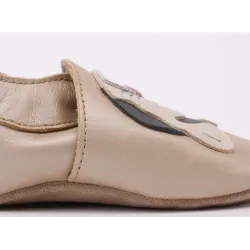 Chaussons souples Léopard Doré