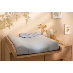 Housse de matelas à langer Calma Willow Soft Blue