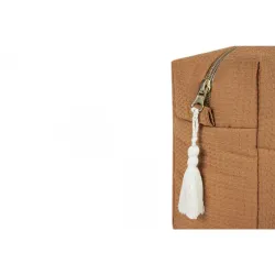 Trousse de toilette en nid d'abeille Diva Caramel