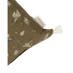 Coussin Pompons Stories Brown Lilac