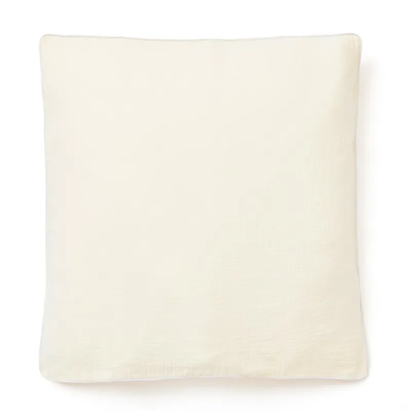 Taie d'oreiller en gaze de coton Ecru 65 x 65 cm