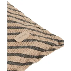 Matelas de Sol Landscape en coton lavé gaufré Stripes Sesame
