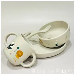 Set repas en Silicone Vivi Circus Sandy