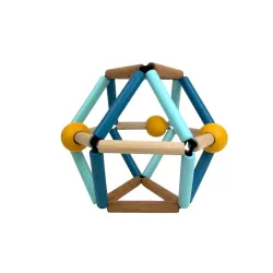 Hochet Grabber en bois Deep Blue