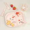 Assiette antidérapante à compartiments Tiny Farm Rose