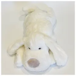 Chien Allongé Blanc 40 cm