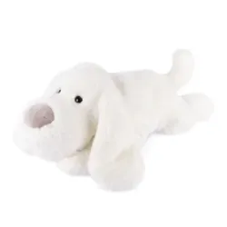 Chien Allongé Blanc 40 cm