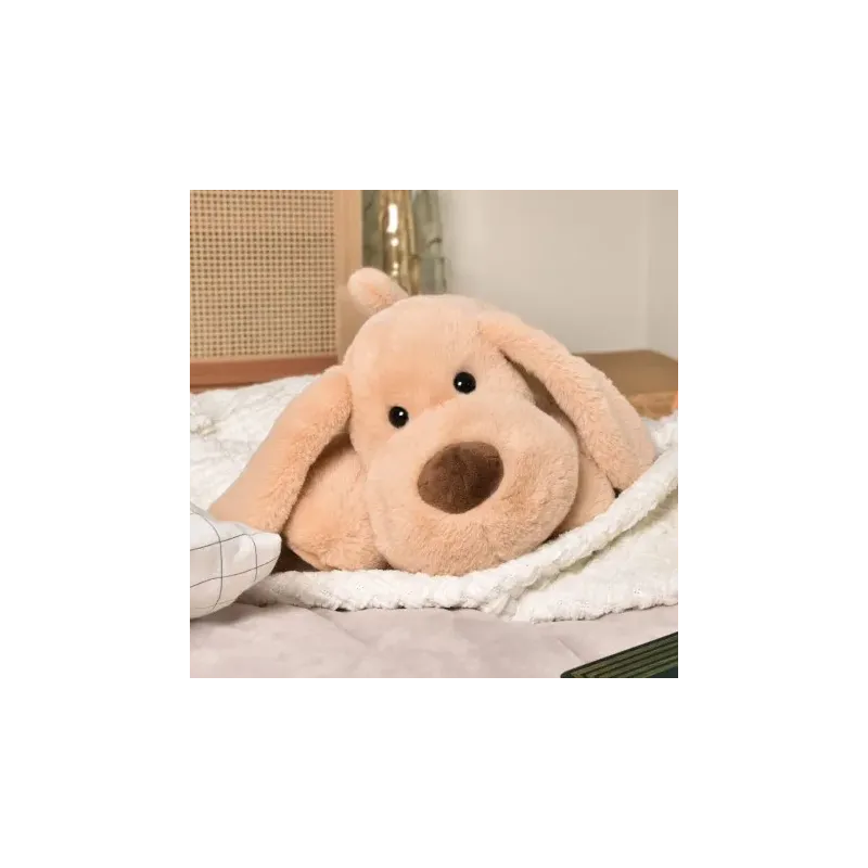 Chien Allongé Beige 40 cm