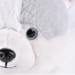 Chien Husky Allongé Gris 40 cm