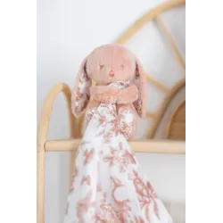 Doudou Augustin Le Lapin Toile de Jouy Rose