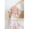 Doudou Augustin Le Lapin Toile de Jouy Rose