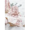 Doudou Augustin Le Lapin Toile de Jouy Rose