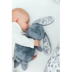 Augustin Le Lapin 25 cm Toile de Jouy Bleu