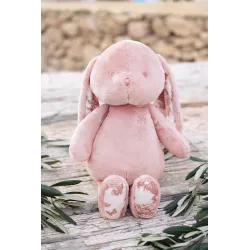 Augustin Le Lapin 25 cm Toile de Jouy Rose