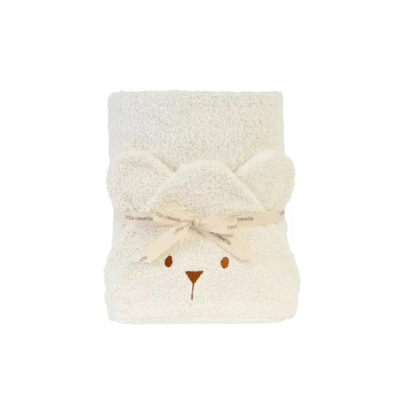 Cape de bain Ourson Ecru