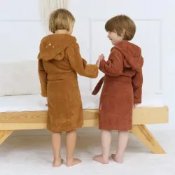 Peignoir enfant à capuche Ourson Caramel