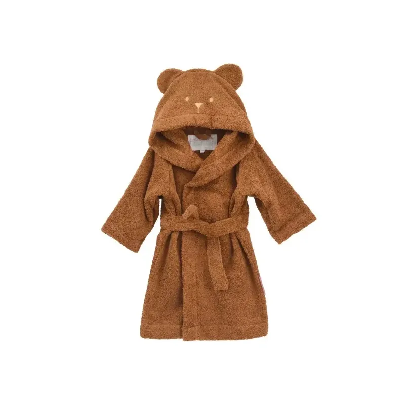 Peignoir enfant à capuche Ourson Caramel