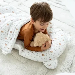 Sac de couchage pour maternelle avec oreiller intégré Noisettes