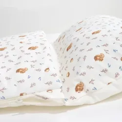 Sac de couchage pour maternelle avec oreiller intégré Noisettes