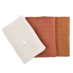 Lot de 3 langes en coton Bio Nils