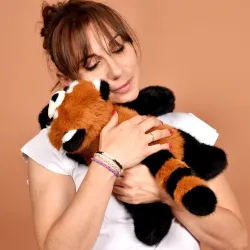 Peluche Lestée Podcoll Panda Roux - 40 cm