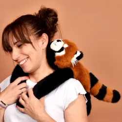 Peluche Lestée Podcoll Panda Roux - 40 cm