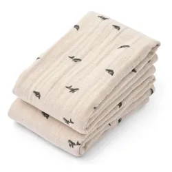 Lot de 2 langes Lewis Mini Whale Sandy