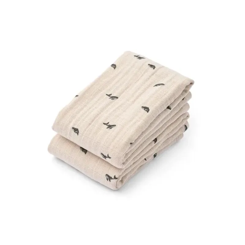 Lot de 2 langes Lewis Mini Whale Sandy