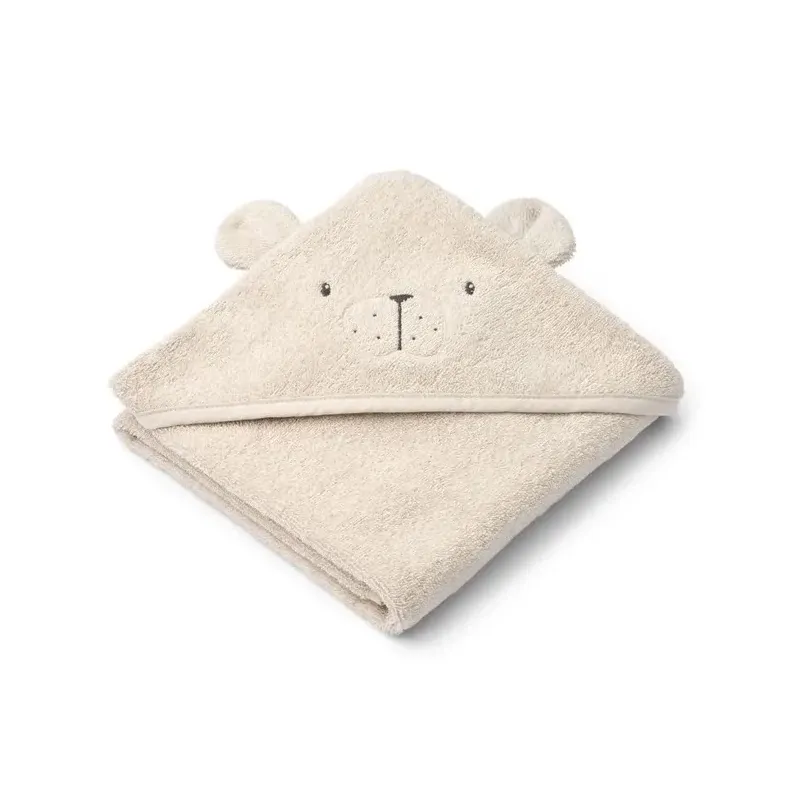 Cape de bain ALBERT Ours Polaire (70 x 70 cm)