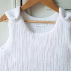 Gigoteuse en gaze de coton BLANC