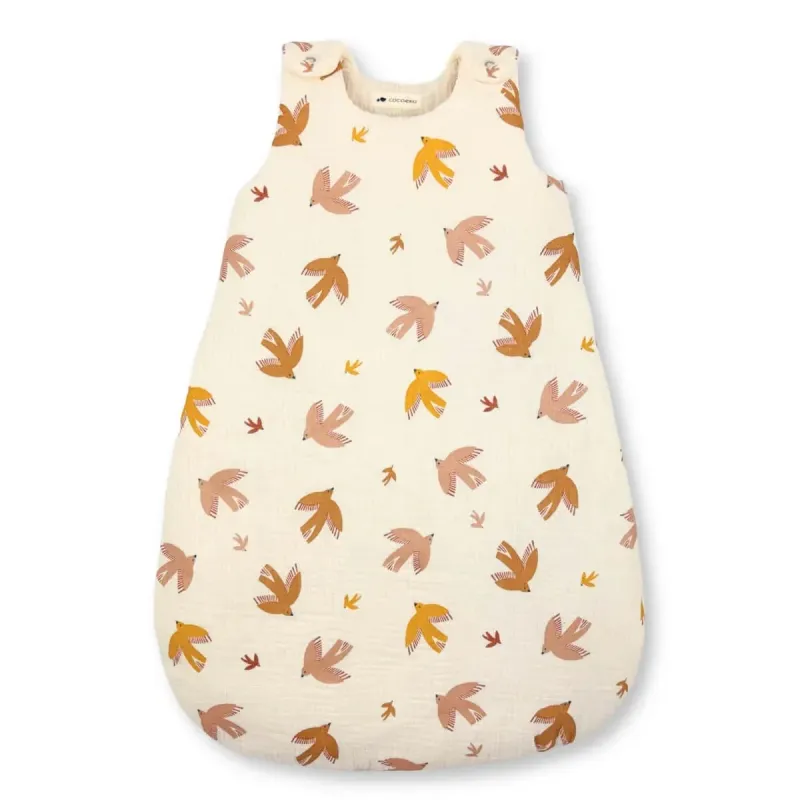Gigoteuse en gaze de coton OISEAUX