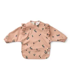 Bavoir à volants avec manches, Berry Pale Tuscany  (6 - 18 mois)