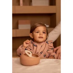 Bavoir à volants avec manches, Berry Pale Tuscany  (6 - 18 mois)