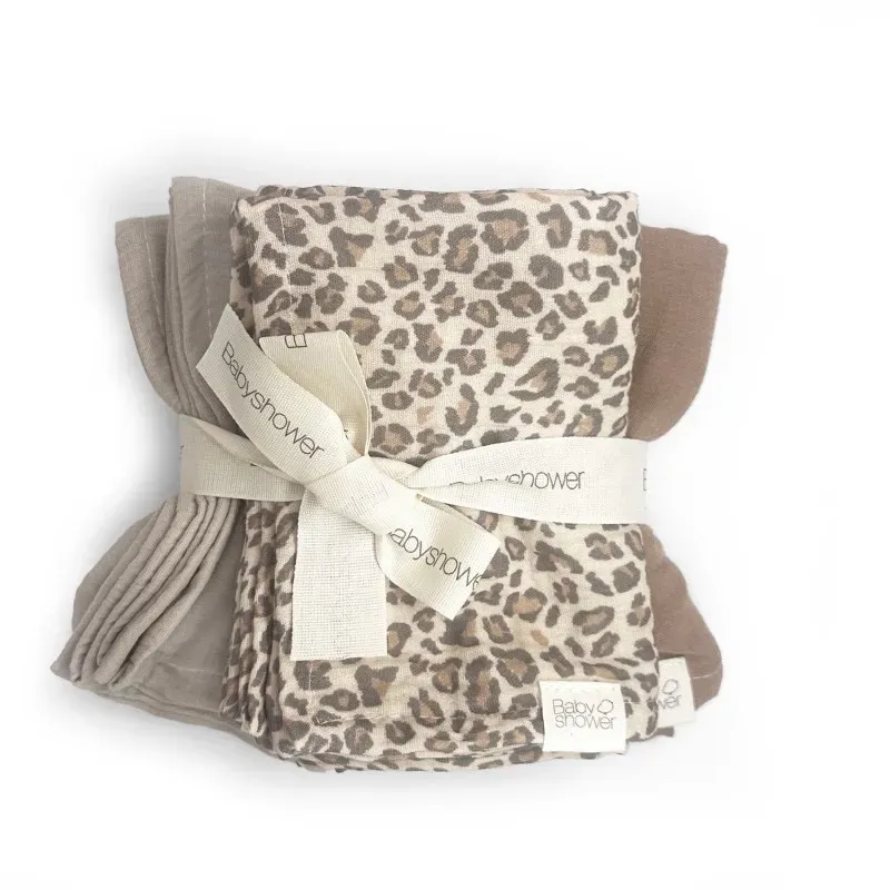 Lot de 3 langes en coton Bio Wild Print