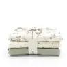 Lot de 3 langes en coton Bio Olive Bloom