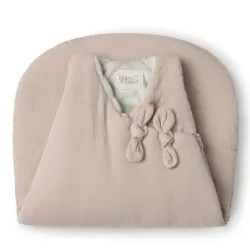 Gigoteuse en gaze de coton Nude Powder avec Noeuds