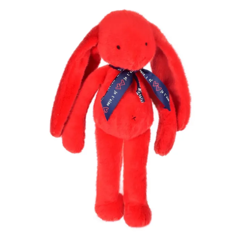 Lapin Méloé 37 cm Rouge