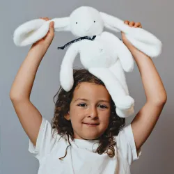 Lapin Méloé 37 cm Blanc