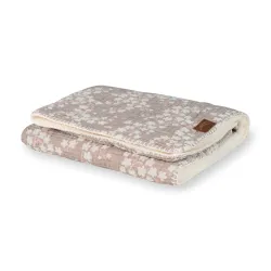 Couverture de berceau Teddy Blossom 65 x 80 cm