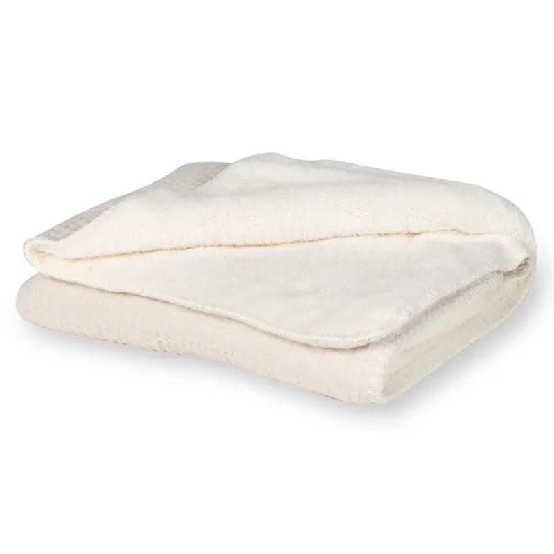 Couverture de berceau Teddy Argile 65 x 80 cm