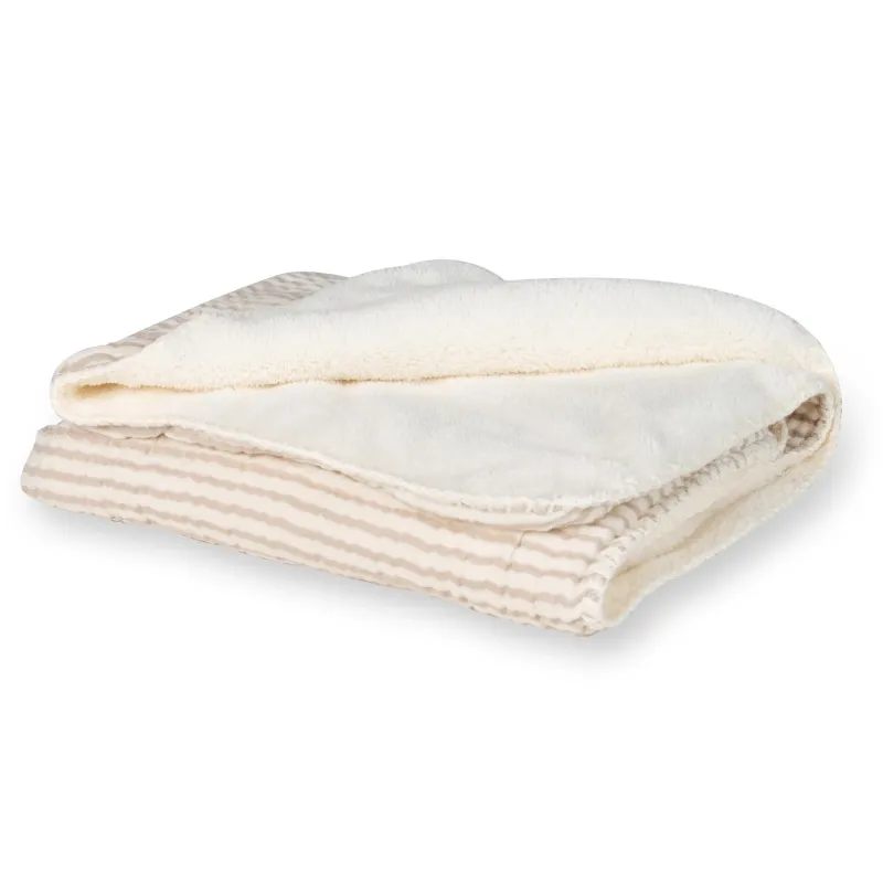 Couverture de berceau Teddy Stripes 65 x 80 cm