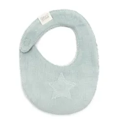 Bavoir Naissance Gaze de coton Mint Breeze avec Etoile