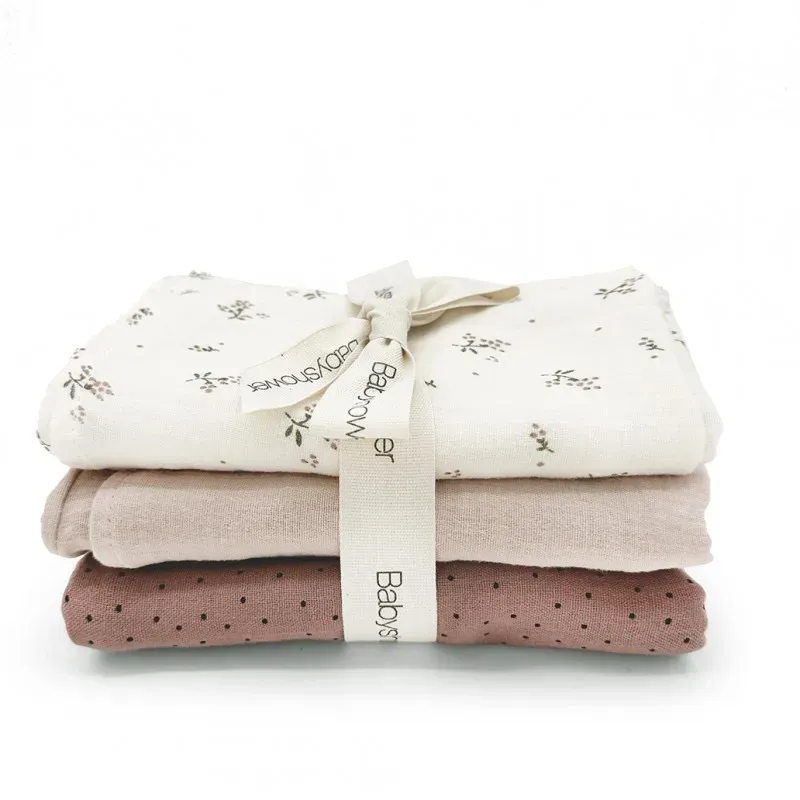 Lot de 3 langes en coton Bio Roseberry