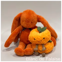 Lapin Méloé 37 cm Potiron