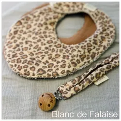 Bavoir Naissance Gaze de coton Wild Print Léopard
